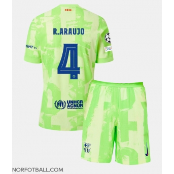 Billige Fotballdrakt Barcelona Ronald Araujo #4 Replika Tredjedraktsett Barn 2024-25 Kortermet (med bukser)